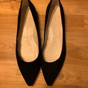 Cole Hahn black suede flats, size 10.5 NWOB